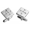 Sterling Silver Square With Post Style Cufflinks