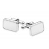 Sterling Silver Rectangle Coined Edge Cufflinks