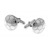 Sterling Silver Simple Football Cufflinks