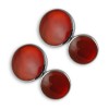 Sterling Silver Cornelian Round Cufflinks