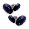 Sterling Silver Lapis Oval Cufflinks