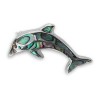 Sterling Silver Oyster Shell Dolphin Brooch