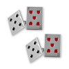 Sterling Silver Playing Cards Cufflinks