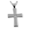 Sterling Silver With Diamond Cross Necklace