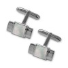 Sterling Silver Mop Bar Style Cufflinks