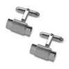 Sterling Silver Satin Finish Bar Cufflinks