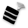 Sterling Silver Striped Onyx Cufflinks