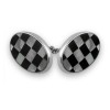 Sterling Silver Mother Of Pearl Style - Onyx Cufflinks