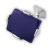 Sterling Silver Rectangular Lapis Cufflinks