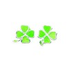 Sterling Silver Lucky Four Leaf Clover Stud Earrings