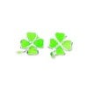 Sterling Silver Lucky Four Leaf Clover Stud Earrings