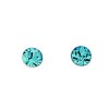 Sterling Silver Aquamarine Swarovski Crystal Style Stud Earrings