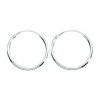 Sterling Silver Plain Medium Thickness Hoop Earrings