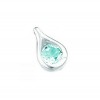 Sterling Silver Blue Topaz Teardrop Single Pendant