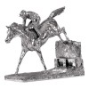 Sterling Silver Simple Horse And Jockey Sculpture