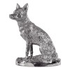 Sterling Silver Sitting Fox Sculpture