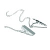 Sterling Silver Double Napkin Clip On 44cm Chain