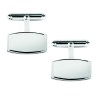 Sterling Silver Irregular Post Cufflinks