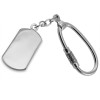 Sterling Silver Dog Tag Keyring And Chain