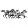 Sterling Silver Galloping Horses Brooch