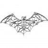 Sterling Silver Crystal Bat Brooch