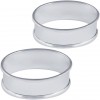 Sterling Silver Set Of Two Plain Oval Napkin Rings