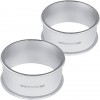 Sterling Silver Set Of Two Plain Round Napkin Rings