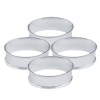 Sterling Silver Set Of Four Plain Oval Napkin Rings