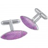 Sterling Silver Pink Enamel Swivel Cufflinks