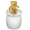 Sterling Silver Screw Top Tooth Fairy Box With Gold Plated Moving Elephant