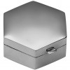 Sterling Silver Medium Plain Hexagon Hinged Pill Box