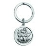 Sterling Silver St Christopher Styled Key Ring