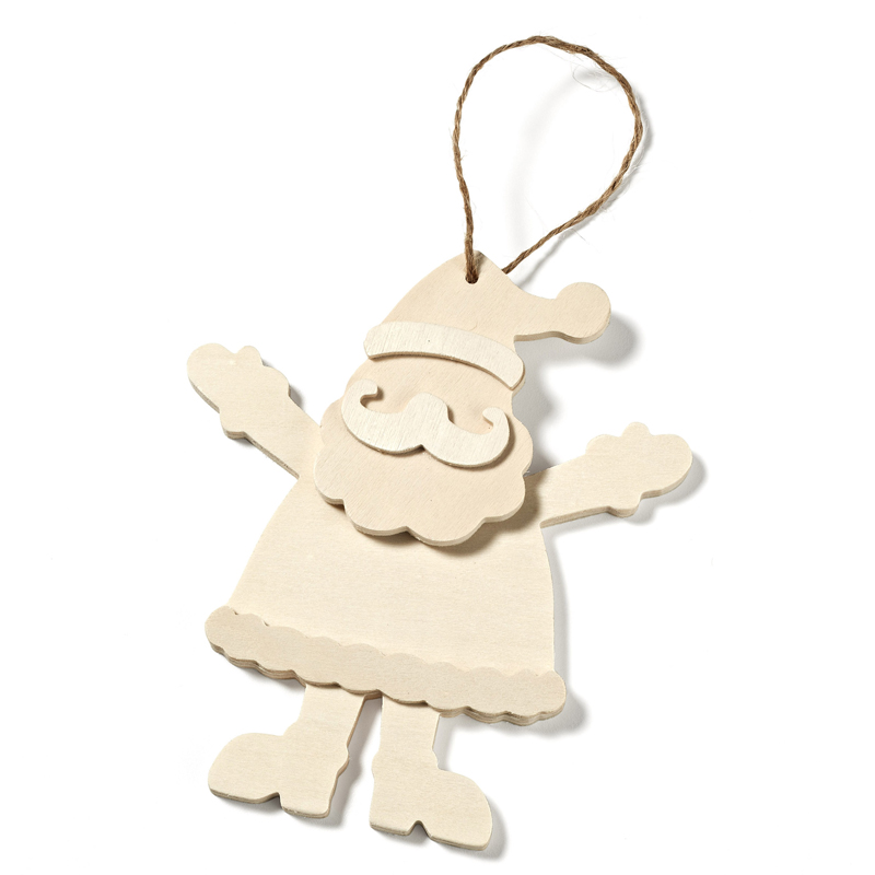 Wooden Santa Decoration